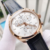 Buy Shop Tissot T Classic PR 100 Chronograph Silver Dial Black Leather Strap Watch for Men - T101.417.36.031.00 USA Online
