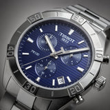 Buy Shop Tissot PR 100 Sport Quartz Chronograph Blue Dial Silver Steel Strap Watch For Men - T101.617.11.041.00 USA Online