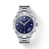 Buy Shop Tissot PR 100 Sport Quartz Chronograph Blue Dial Silver Steel Strap Watch For Men - T101.617.11.041.00 USA Online