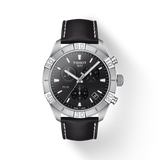 Buy Shop Tissot PR 100 Sport Quartz Chronograph Black Dial Black Leather Strap Watch For Men - T101.617.16.051.00 USA Online