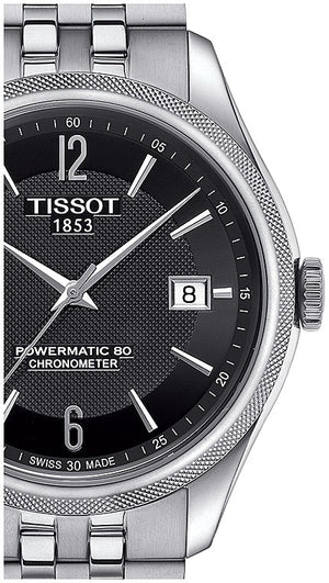 Buy Shop Tissot Ballade Powermatic 80 Cosc Black Dial Silver Steel Strap Watch For Men - T108.408.11.057.00 USA Online