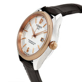 Buy Shop Tissot T Classic Ballade Powermatic 80 Lady Silver Dial Brown Leather Strap Watch For Women - T108.408.26.037.00 USA Online