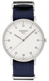 Buy Shop Tissot T Classic Everytime Large White Dial Blue NATO Strap Watch For Men - T109.610.17.037.00 USA Online