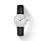 Buy Shop Tissot Everytime Small White Dial Black Leather Strap Watch For Women - T109.210.16.032.00 USA Online