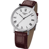 Buy Shop Tissot T Classic Everytime White Dial Brown Leather Strap Watch For Men - T109.410.16.033.00 USA Online