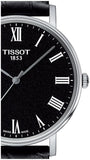 Buy Shop Tissot Everytime Medium Black Dial Black Leather Strap Watch For Men - T109.410.16.053.00 USA Online
