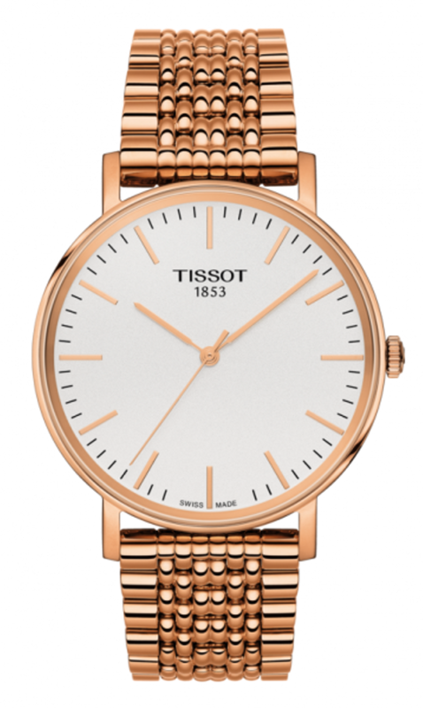 Buy Shop Tissot Everytime Medium White Dial Rose Gold Mesh Bracelet Watch For Men - T109.410.33.031.00 USA Online