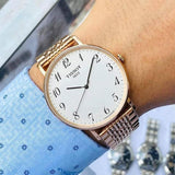 Buy Shop Tissot T Classic Everytime White Dial Rose Gold Mesh Bracelet Watch for Men - T109.610.33.032.00 USA Online