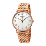 Buy Shop Tissot T Classic Everytime White Dial Rose Gold Mesh Bracelet Watch for Men - T109.610.33.032.00 USA Online