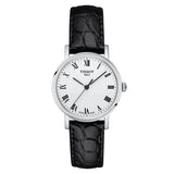 Buy Shop Tissot Everytime Small White Dial Black Leather Strap Watch For Women - T109.210.16.033.00 USA Online