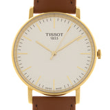 Buy Shop Tissot T Classic Everytime White Dial Brown Leather Strap Watch For Men - T109.410.36.031.00 USA Online