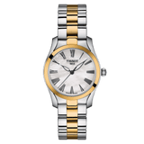 Buy Shop Tissot T Wave Quartz Mother of Pearl Dial Two Tone Steel Strap Watch for Women - T112.210.22.113.00 USA Online