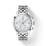 Buy Shop Tissot T Sport PRC 200 Chronograph White Dial Silver Steel Strap Watch For Men - T114.417.11.037.00 USA Online