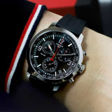 Buy Shop Tissot PRC 200 Chronograph Black Dial Black Rubber Strap Watch for Men - T114.417.17.057.00 USA Online