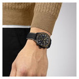 Buy Shop Tissot Chrono XL Vintage Chronograph Black Dial Black Leather Strap Watch For Men - T116.617.36.052.02 USA Online