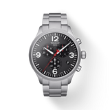 Buy Shop Tissot Chrono XL Black Dial Silver Steel Strap Watch For Men - T116.617.11.057.00 USA Online