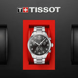 Buy Shop Tissot T Classic Chrono XL Black Dial Silver Steel Strap Watch For Men - T116.617.11.057.01 USA Online