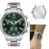 Tissot Chrono XL Classic Green Dial Silver Steel Strap Watch for Men - T116.617.11.092.00