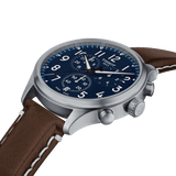 Buy Shop Tissot Chrono XL Vintage Blue Dial Brown Leather Strap Watch For Men - T116.617.16.042.00 USA Online