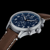 Buy Shop Tissot Chrono XL Vintage Blue Dial Brown Leather Strap Watch For Men - T116.617.16.042.00 USA Online