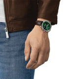Buy Shop Tissot Chrono XL Chronograph Classic Green Dial Brown Leather Strap Watch For Men - T116.617.16.091.00 USA Online