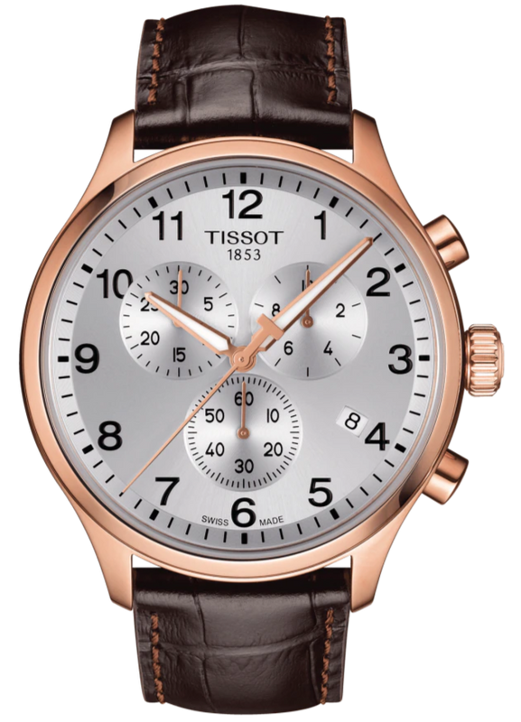 Buy Shop Tissot Chrono XL Classic Silver Dial Brown Leather Strap Watch For Men - T116.617.36.037.00 USA Online