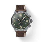 Buy Shop Tissot T Sport Chrono XL Green Dial Brown Leather Strap Watch For Men - T116.617.36.097.00 USA Online