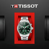 Tissot Chrono XL Classic Green Dial Silver Steel Strap Watch for Men - T116.617.11.092.00