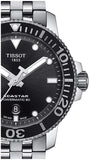 Tissot Seastar 1000 Powermatic 80 Black Dial Silver Steel Strap Watch For Men - T120.407.11.051.00