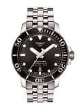 Tissot Seastar 1000 Powermatic 80 Black Dial Silver Steel Strap Watch For Men - T120.407.11.051.00