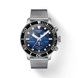 Buy Shop Tissot Seastar 1000 Chronograph Blue Dial Silver Mesh Bracelet Watch For Men - T120.417.11.041.02 USA Online