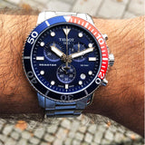 Buy Shop Tissot Seastar 1000 Chronograph Blue Dial Silver Steel Strap Watch For Men - T120.417.11.041.03 USA Online