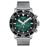 Buy Shop Tissot Seastar 1000 Chronograph Green Dial Silver Mesh Bracelet Watch For Men - T120.417.11.091.00 USA Online