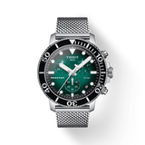 Buy Shop Tissot Seastar 1000 Chronograph Green Dial Silver Mesh Bracelet Watch For Men - T120.417.11.091.00 USA Online