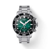 Buy Shop Tissot Seastar 1000 Chronograph Green Dial Silver Steel Strap Watch For Men - T120.417.11.091.01 USA Online