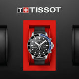 Tissot Seastar 1000 Chronograph Black Dial Black Rubber Strap Watch For Men - T120.417.17.051.02