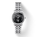 Tissot T Classic Carson Premium Automatic Lady Black Dial Silver Steel Strap Watch for Women - T122.207.11.051.00