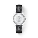 Buy Shop Tissot Carson Premium Lady Born to Be Brace Special Edition Silver Dial Black Leather Strap Watch for Women - T122.207.16.036.00 USA Online