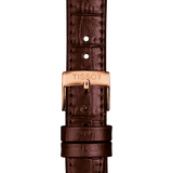 Buy Shop Tissot T Classic Carson Premium White Dial Brown Leather Strap Watch for Women - T122.207.36.031.00 USA Online