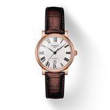 Buy Shop Tissot T Classic Carson Premium White Dial Brown Leather Strap Watch for Women - T122.207.36.033.00 USA Online
