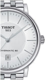 Buy Shop Tissot T Classic Carson Premium Powermatic 80 White Dial Silver Steel Strap Watch For Men - T122.407.11.031.00 USA Online