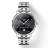 Buy Shop Tissot T Classic Carson Premium Powermatic 80 Black Dial Silver Steel Strap Watch For Men - T122.407.11.051.00 USA Online