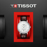 Buy Shop Tissot T-Classic Powermatic 80 Silver Dial Brown Leather Strap Watch For Men - T122.407.16.031.00 USA Online