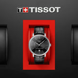 Buy Shop Tissot Carson Premium Powermatic 80 Black Dial Black Leather Strap Watch For Men - T122.407.16.051.00 USA Online
