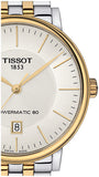 Buy Shop Tissot Carson Premium Powermatic 80 White Dial Two Tone Steel Strap Watch For Men - T122.407.22.031.00 USA Online