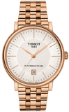 Buy Shop Tissot T Classic Carson Premium Automatic White Dial Rose Gold Steel Strap Watch for Men - T122.407.33.031.00 USA Online