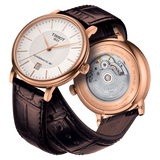 Buy Shop Tissot Carson Premium Powermatic 80 White Dial Brown Leather Strap Watch For Men - T122.407.36.031.00 USA Online
