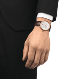 Buy Shop Tissot Carson Premium Powermatic 80 White Dial Brown Leather Strap Watch For Men - T122.407.36.031.00 USA Online