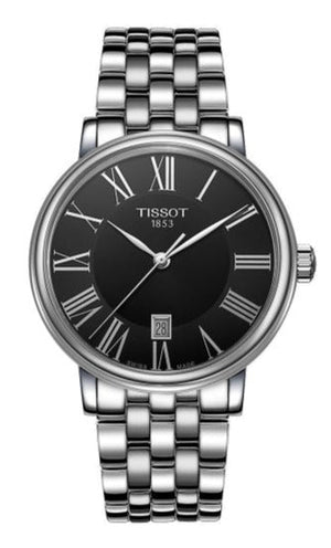 Buy Shop Tissot Carson Premium Black Dial Silver Steel Strap Watch For Men - T122.410.11.053.00 USA Online