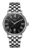 Buy Shop Tissot Carson Premium Black Dial Silver Steel Strap Watch For Men - T122.410.11.053.00 USA Online